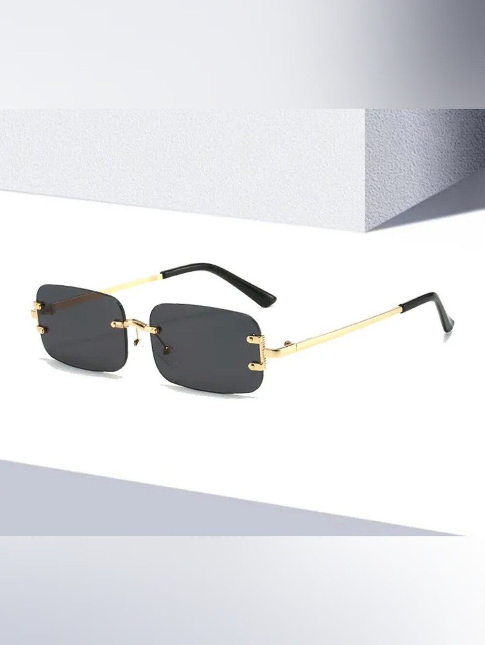 Unisex Silver Sunglasses with Purple Gradient Lenses – Trendy Fashion UV Protec
